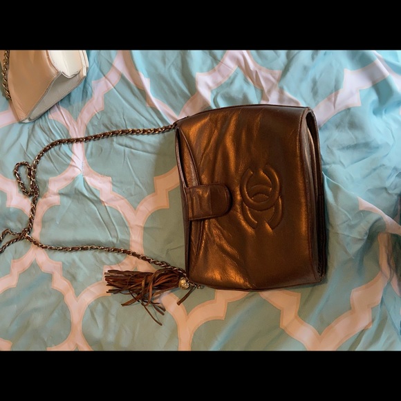 Vintage Bronze Chanel cross body